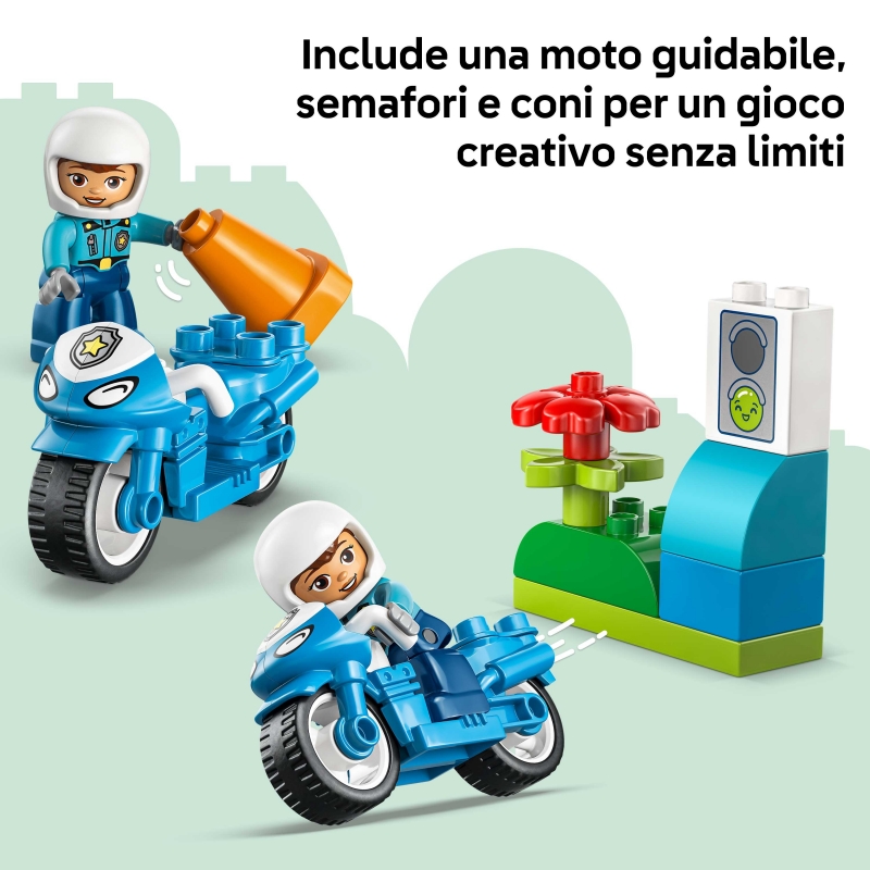 LEGO DUPLO La moto de police bleue