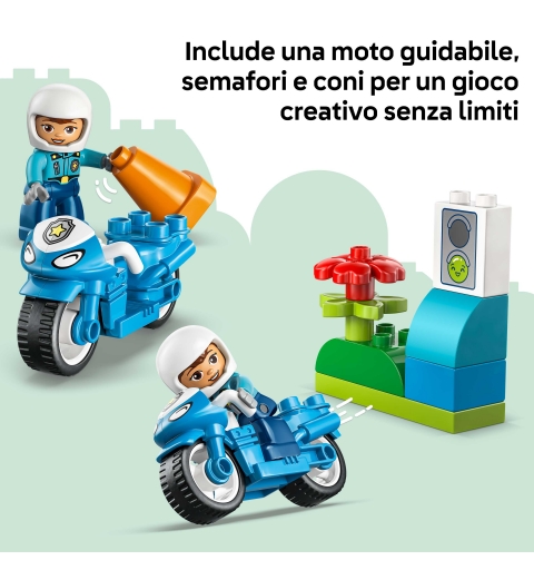 LEGO DUPLO Moto de Policía Azul
