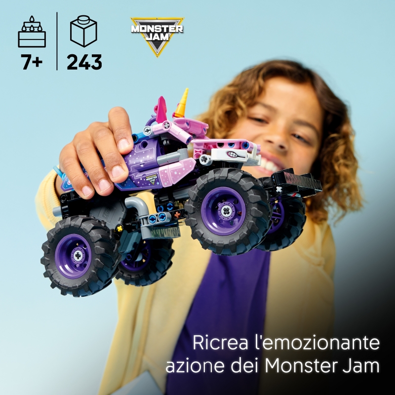 LEGO Technic Monster Jam™ Sparkle Smash™ a retrocarica
