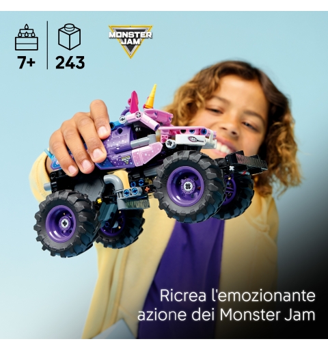 LEGO Technic Monster Jam™ Sparkle Smash™ a retrocarica