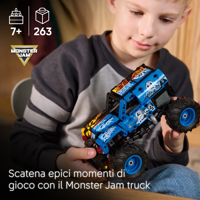 LEGO Technic Monster Jam™ Grave Digger™ Fuego y Hielo