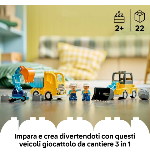 LEGO DUPLO Veicoli da cantiere 3 in 1