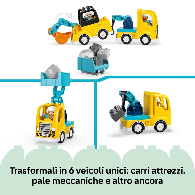 LEGO DUPLO Veicoli da cantiere 3 in 1