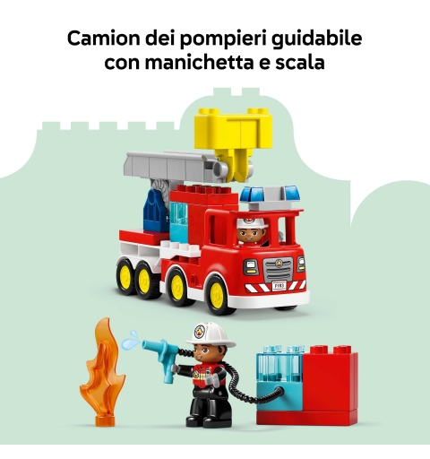 LEGO DUPLO Camión de Bomberos con Manguera y Bomberos