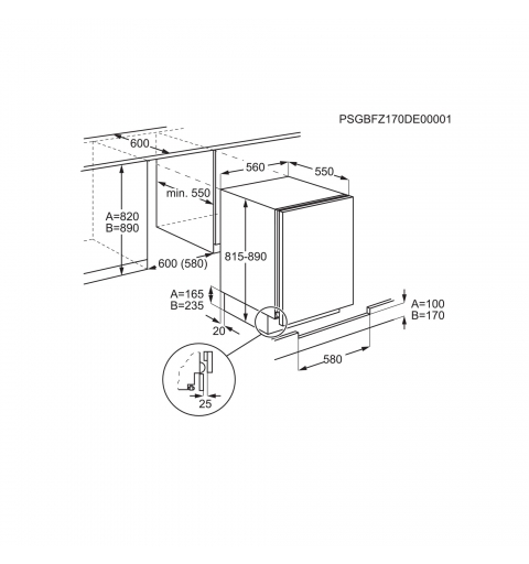 Electrolux KSB2AE82S nevera combi Integrado 107 L Blanco