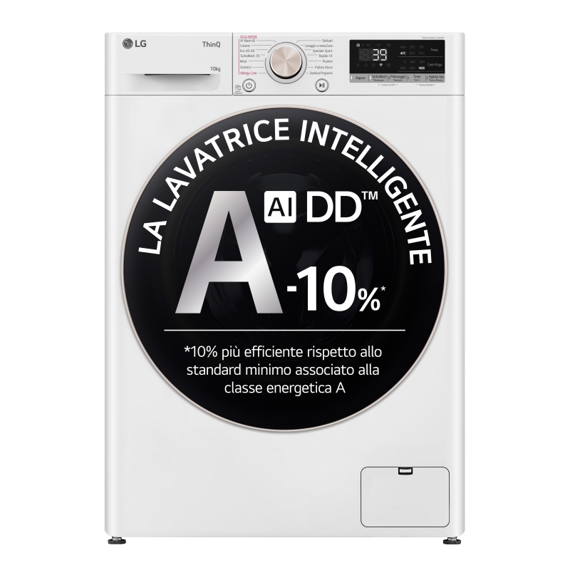 LG F4R7010TSWG lavadora Carga frontal 10 kg 1400 RPM Blanco