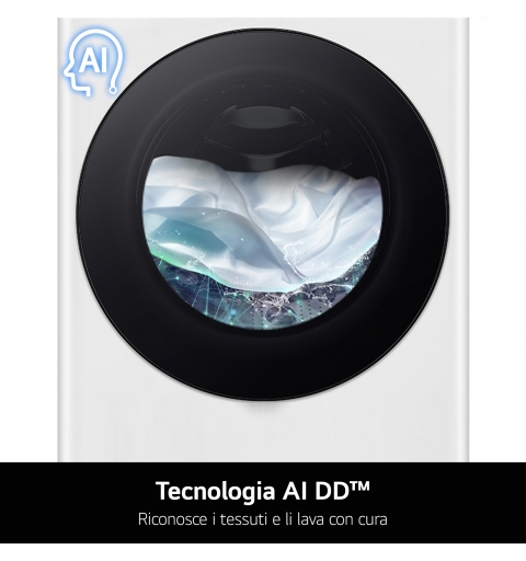 LG F4R7010TSWG Lavatrice 10kg AI DD, Classe A-10%, 1400 giri, TurboWash, Vapore