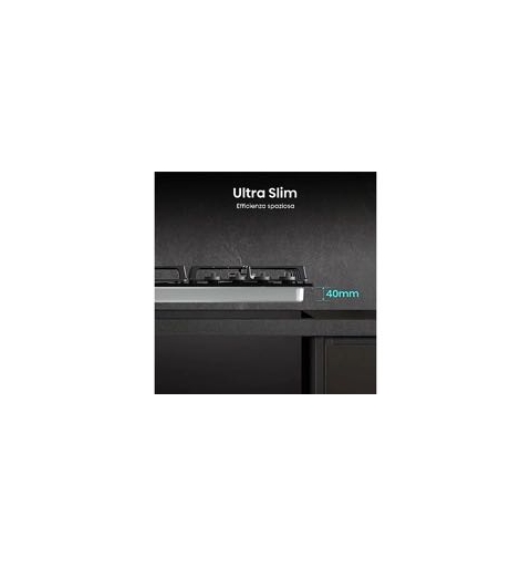 Hisense GG663BHF piano cottura Nero Da incasso 60 cm Gas 4 Fornello(i)