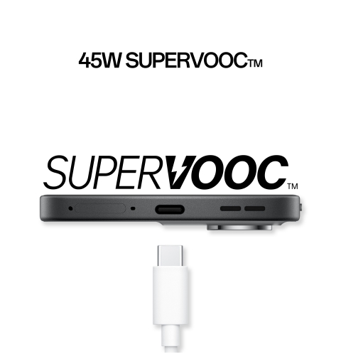 OPPO 13 F 5G 16,9 cm (6.67") Double SIM Android 15 USB Type-C 8 Go 256 Go 5800 mAh Granit, Gris