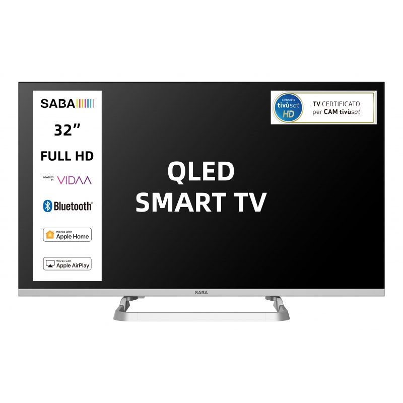 SABA SA32SM10VDA Fernseher 81,3 cm (32") HD Smart-TV WLAN Grau 200 cd m²