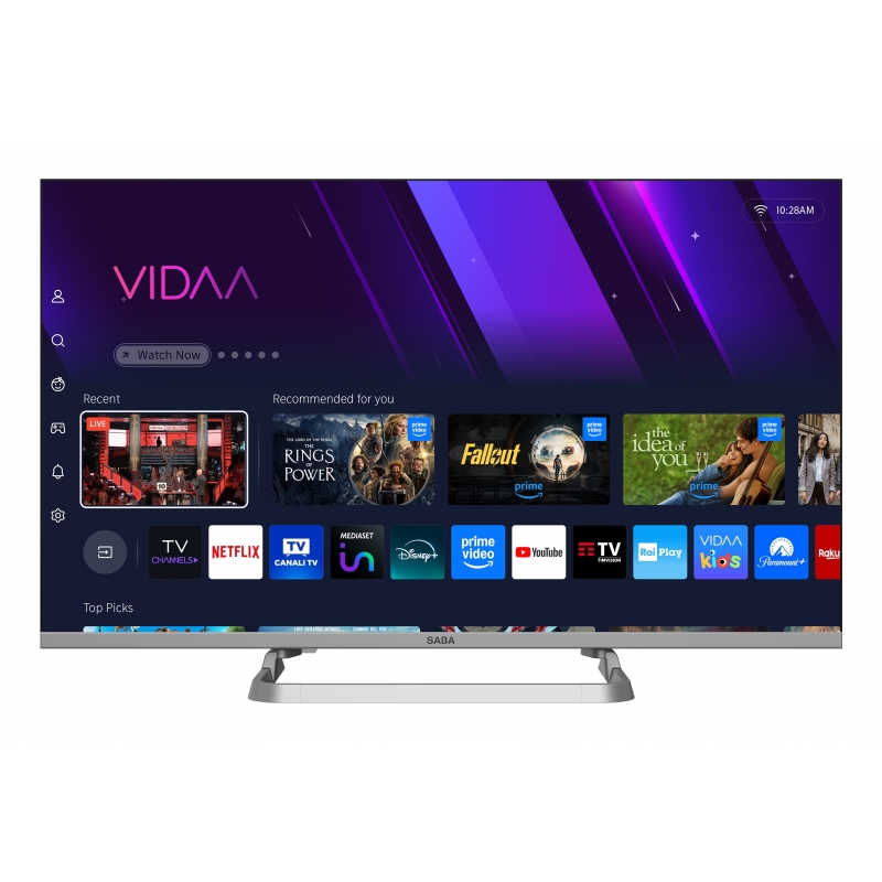 SABA SA32SM10VDA TV 81.3 cm (32") HD Smart TV Wi-Fi Grey 200 cd m²