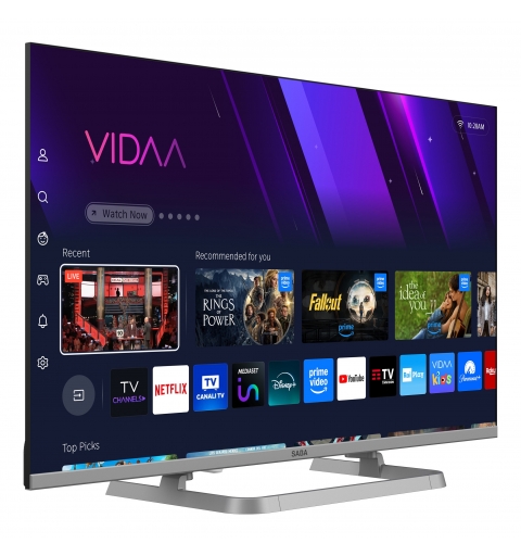 SABA SMART TV 32" HD READY, Sistema operativo VIDAA, Triplo ter DVBT2 C S2 HEVC MAIN10, Certificato TivuSAT, Piedistallo