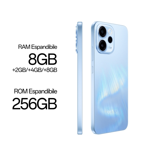 OPPO Reno15 F 5G Aurora Blue Box 16.7 cm (6.57") Dual SIM Android 16.0 USB Type-C 8 GB 256 GB 6500 mAh