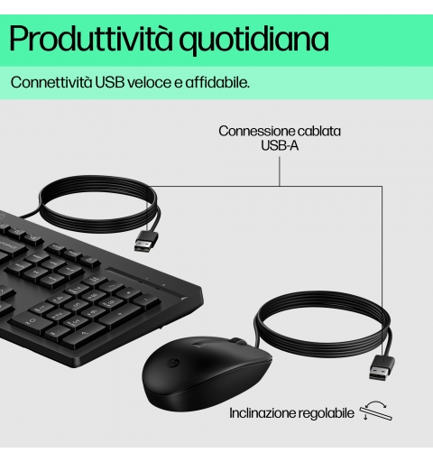 HP 225 Wired Mouse and Keyboard Combo