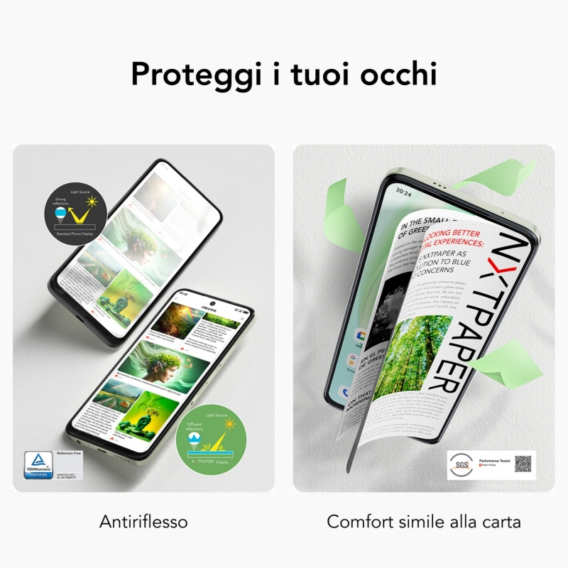 TCL 60 SE NXTPAPER 5G 17 cm (6.7") Android 15 USB Typ-C 8 GB 256 GB 5200 mAh Grün, Mintfarbe