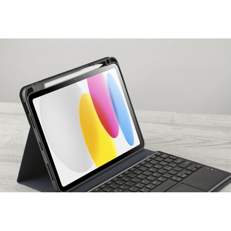Cellularline Keymag Case Hülle mit kabelloser Tastatur für iPad 11" mit italienischem QWERTY-Layout, magnetischer Befestigung