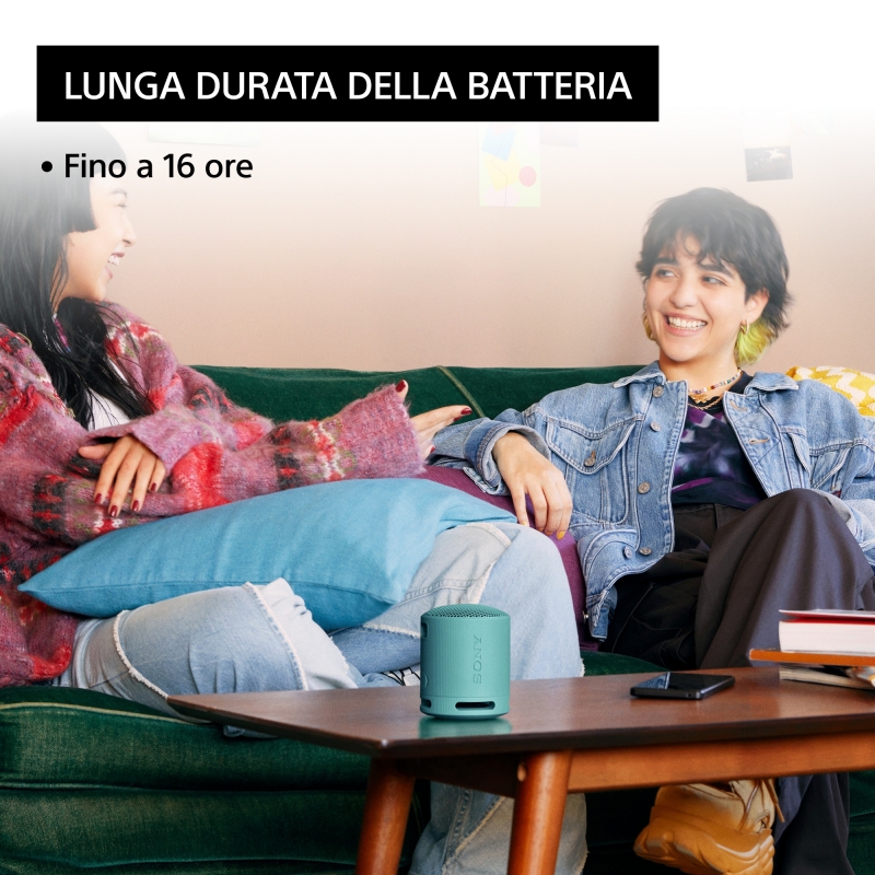 Sony SRS-XB100 - Speaker Wireless Bluetooth, portatile, leggero, compatto, da esterno, da viaggio, resistente IP67 impermeabile