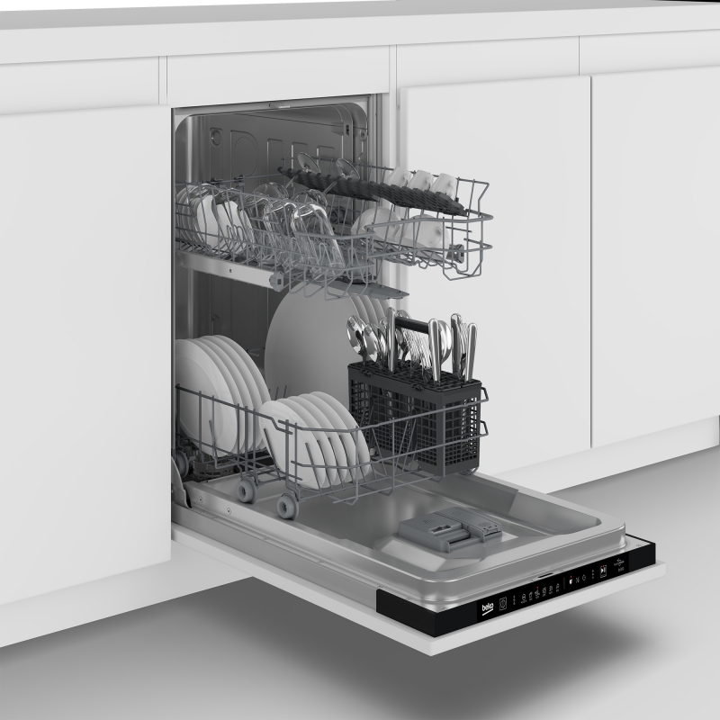 Beko b300 BDIS16030 Lavastoviglie a Scomparsa Totale Slim, 45 cm, 10 Coperti