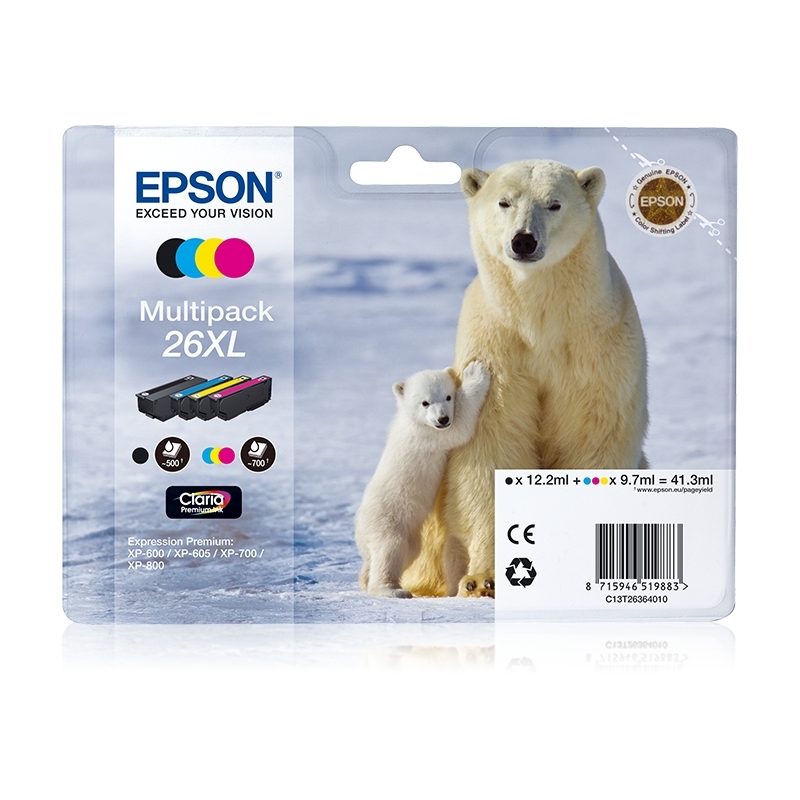 Epson Polar bear Multipack 26XL 4 colores