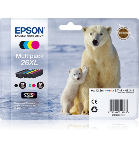 Epson Polar bear Multipack 26XL (4 colori XL NCMG)