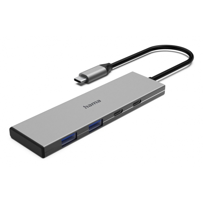 Hama 00200147 hub & concentrateur USB Type-C 10000 Mbit s Gris
