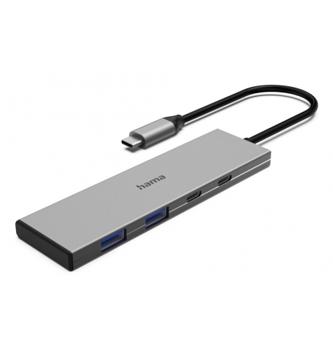 Hama 00200147 hub & concentrateur USB Type-C 10000 Mbit s Gris