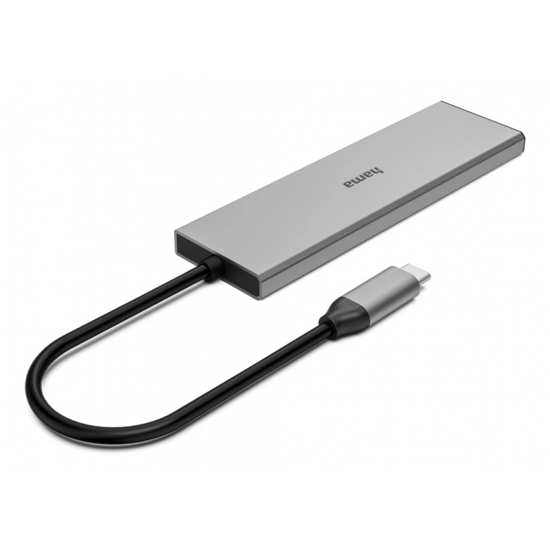 Hama 00200147 Schnittstellen-Hub USB Typ-C 10000 Mbit s Grau