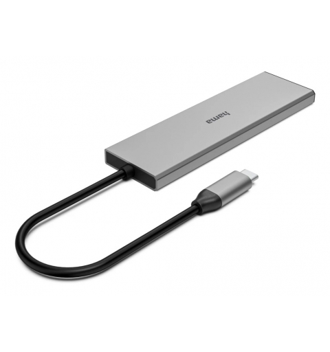 Hama 00200147 interface hub USB Type-C 10000 Mbit s Grey