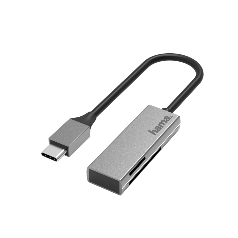 Hama 00200131 lector de tarjeta USB 3.2 Gen 1 (3.1 Gen 1) Type-C Plata