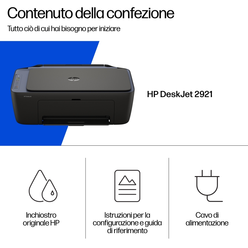 HP DeskJet 2921 Wireless All-in-One Color Printer