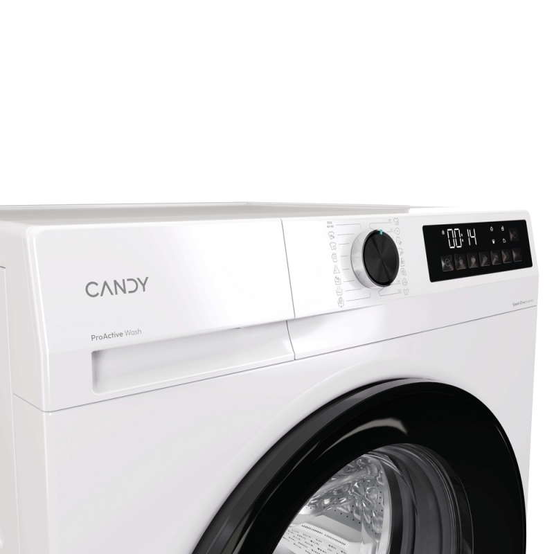 Candy ProWash 300, Lavatrice Slim 8 KG, 10% più efficente della classe A, 1400 giri, Bianco, Inverter, Fresh Vapor, 8 Cicli