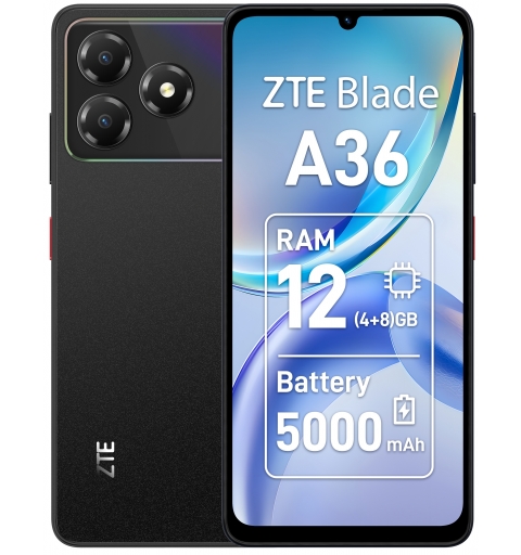 ZTE Blade A36 17.1 cm (6.75") Dual SIM Android 15 4G USB Type-C 4 GB 64 GB 5000 mAh Black