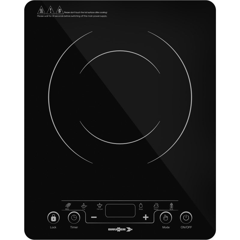 Brunner 7202834N hob Black Countertop 28 cm Zone induction hob 1 zone(s)