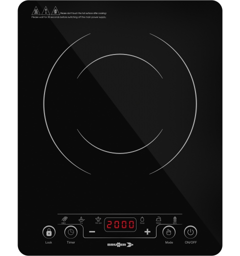 Brunner 7202834N hob Black Countertop 28 cm Zone induction hob 1 zone(s)