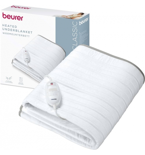 Beurer TS17 Chauffe-lit Électrique Simple 150×80 cm – 3 Niveaux de Chaleur, Lavable