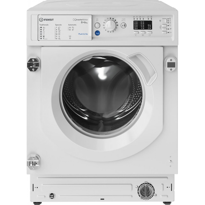 Indesit BI WDIL 861485 EU lavadora-secadora Integrado Carga frontal Blanco
