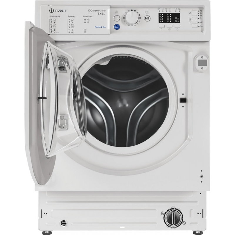 Indesit BI WDIL 861485 EU machine à laver avec sèche linge Intégré Charge avant Blanc