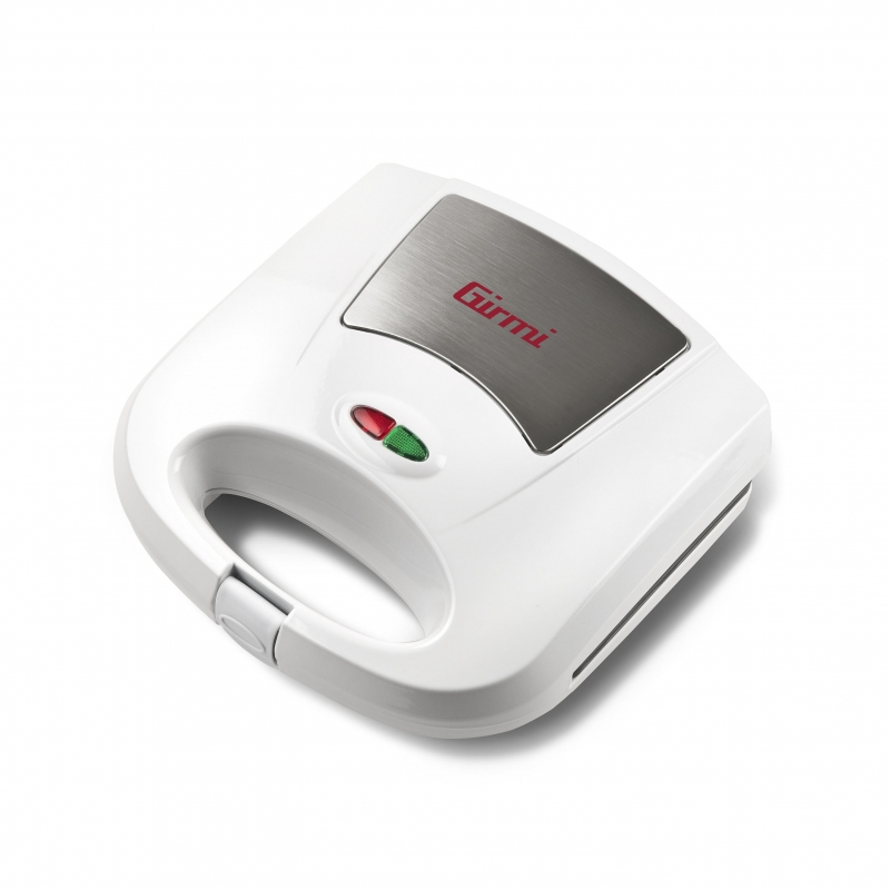 Girmi TS03 gaufrier et appareil à croque-monsieur 750 W Acier inoxydable, Blanc