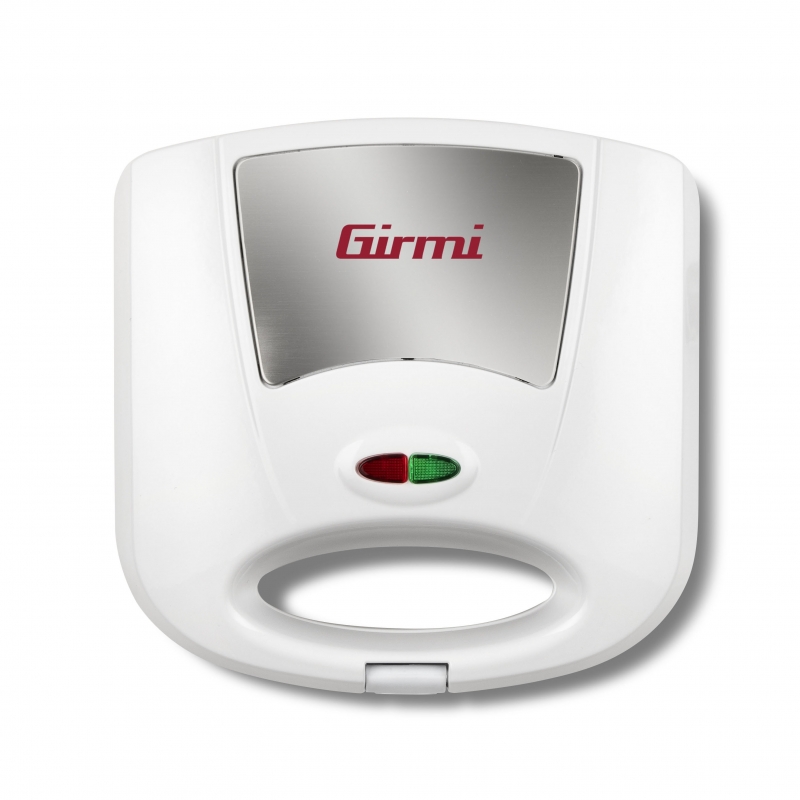 Girmi TS03 gaufrier et appareil à croque-monsieur 750 W Acier inoxydable, Blanc