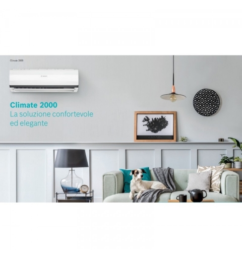 Bosch Climate 2000 CL2000 Set 70 WE Climatizzatore Condizionatore Monosplit 24000 BTu 7Kw A++/A+ WiFi Ready Inverter R32 Bianco