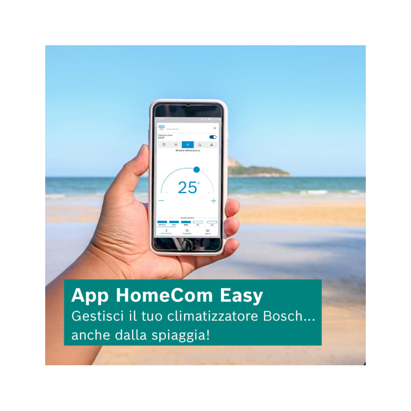 Bosch Climate 2000 CL2000 Set 70 WE Climatizzatore Condizionatore Monosplit 24000 BTu 7Kw A++/A+ WiFi Ready Inverter R32 Bianco