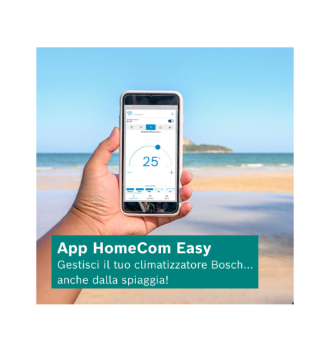 Bosch Climate 2000 CL2000 Set 70 WE Climatizzatore Condizionatore Monosplit 24000 BTu 7Kw A++/A+ WiFi Ready Inverter R32 Bianco