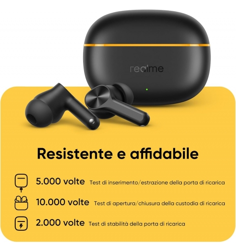Realme T200 Lite Auricolari microfono bluetooth RMA2415 A BUDS Rid. Rumore Black