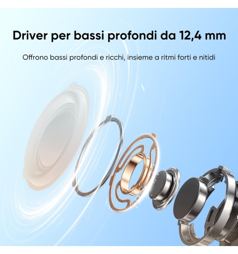 Realme T200 Lite Auricolari microfono bluetooth RMA2415 A BUDS Rid. Rumore Black