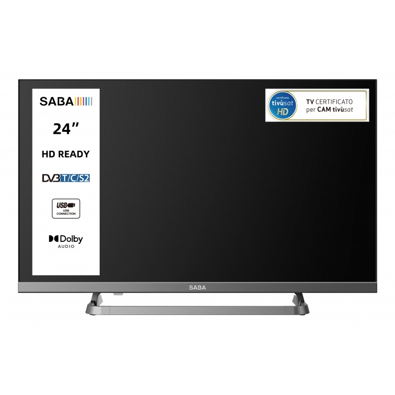SABA SA24M10 Televisor 61 cm (24") HD Gris 160 cd m²