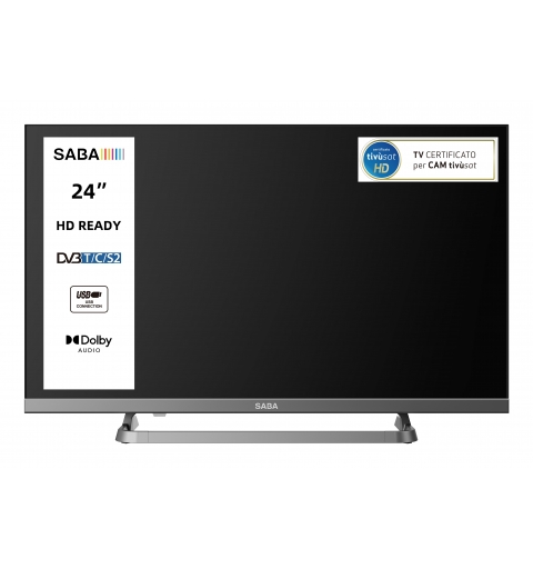 SABA SA24M10 Fernseher 61 cm (24") HD Grau 160 cd m²