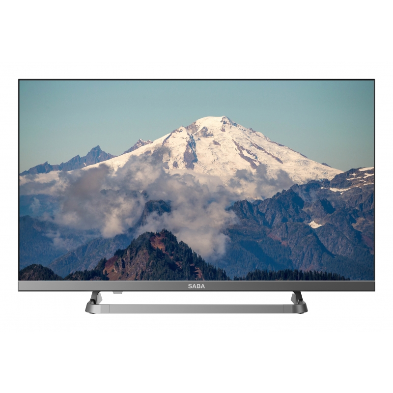 SABA TV 24" HD READY, Triplo ter DVBT2 C S2 HEVC MAIN10, Certificato TivuSAT, Piedistallo centrale, Dolby Audio