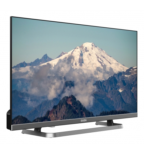 SABA TV 24" HD READY, Triplo ter DVBT2 C S2 HEVC MAIN10, Certificato TivuSAT, Piedistallo centrale, Dolby Audio