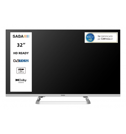 SABA SA32M10 TV 81,3 cm (32") HD Gris 200 cd m²