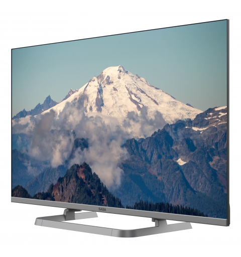 SABA TV 32" HD READY, Triplo ter DVBT2 C S2 HEVC MAIN10, Certificato TivuSAT, Piedistallo centrale, Dolby Audio
